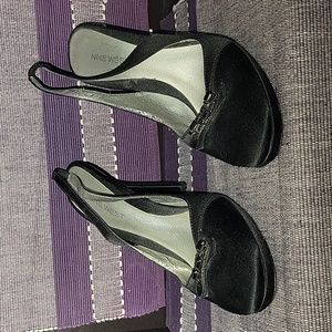 Nine West Black Sling backs